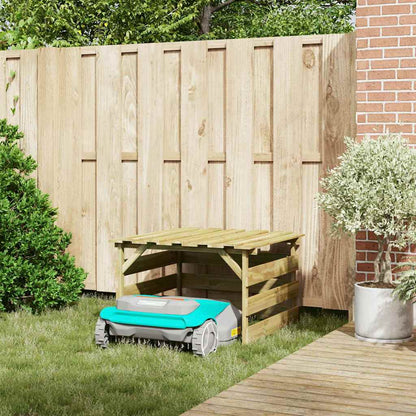 Grasmaaier Garage Bruin 84 X 80 X 56 Cm Impregneerd Grenenhout