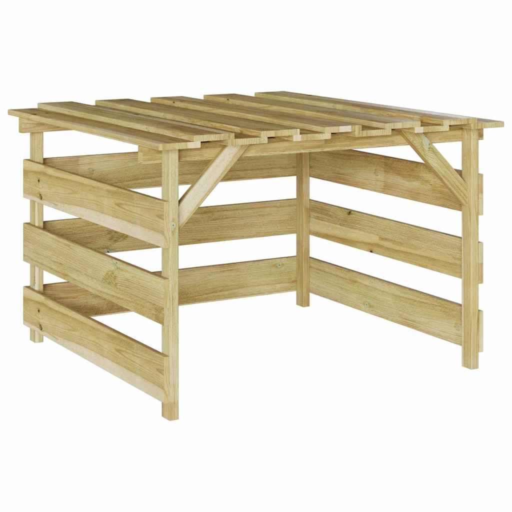 Grasmaaier Garage Bruin 84 X 80 X 56 Cm Impregneerd Grenenhout