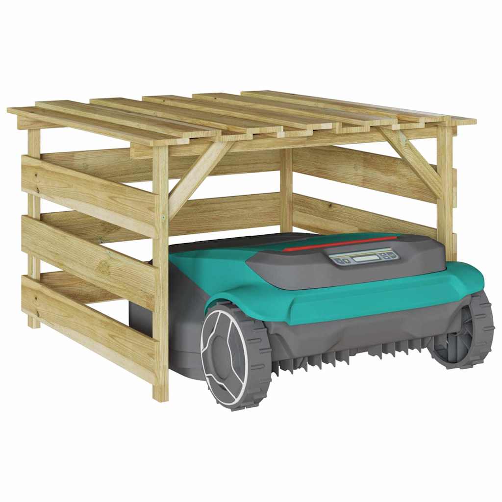 Grasmaaier Garage Bruin 84 X 80 X 56 Cm Impregneerd Grenenhout
