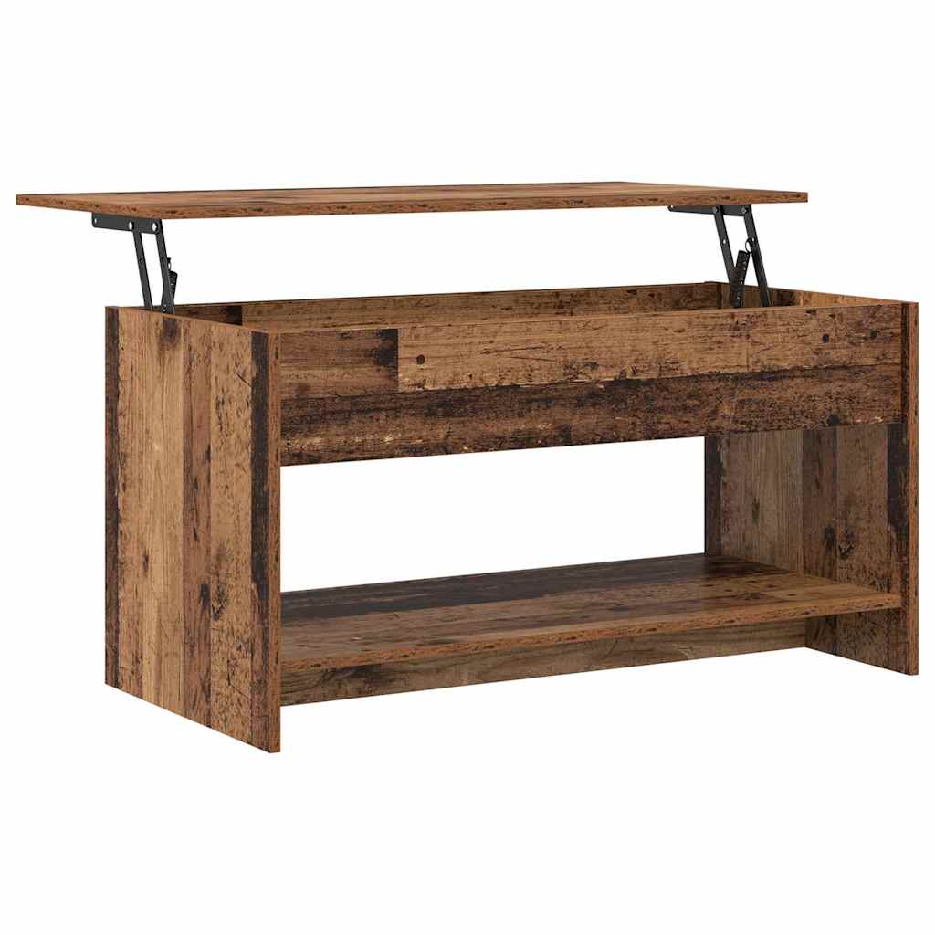 Salontafel Oud Hout 80 X 50,5 X 41,5 Cm Bewerkt Hout