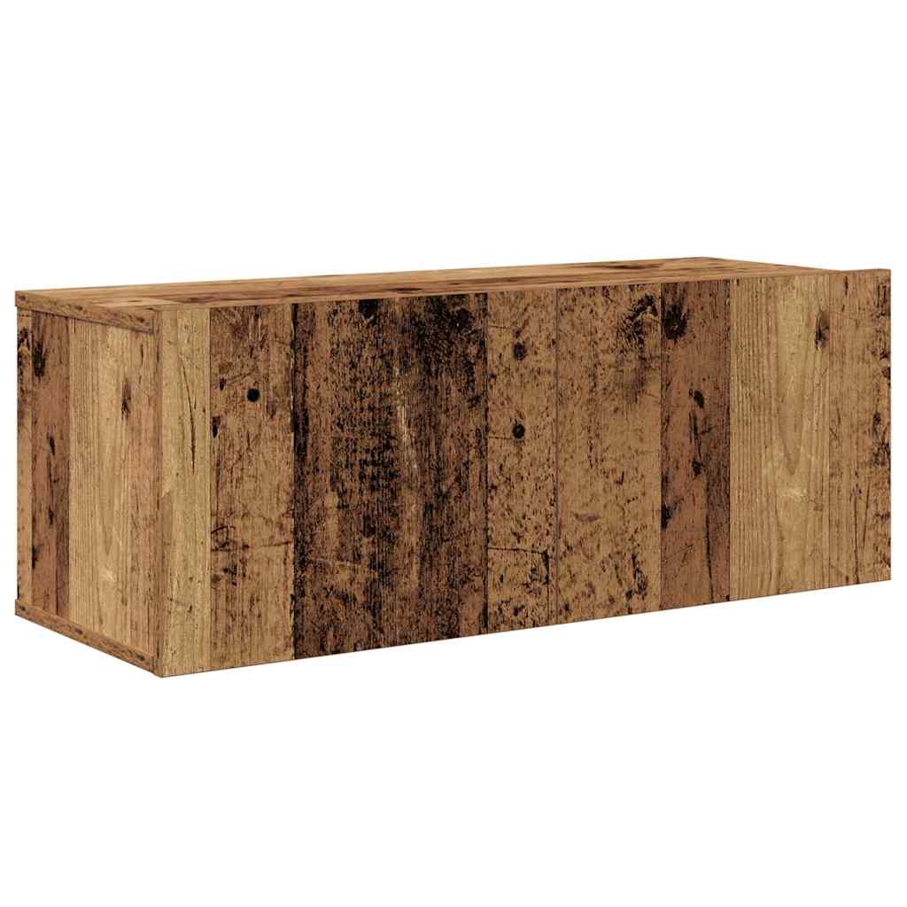 Tv-Meubelset Wandgemonteerd 6 Pcs Bewerkt Hout