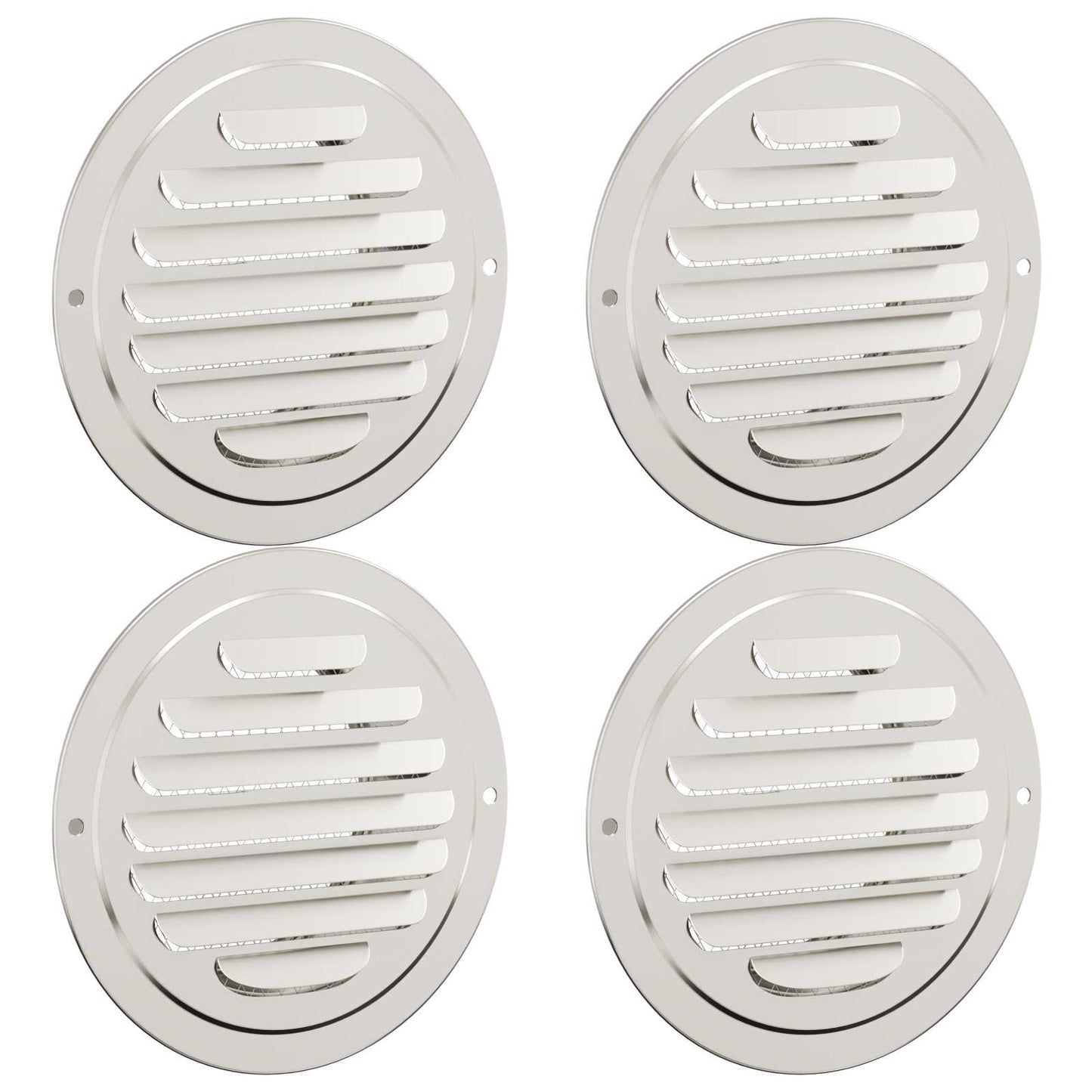 Luchtventilatieroosters 4 Pcs Zilver Roestvrij Staal