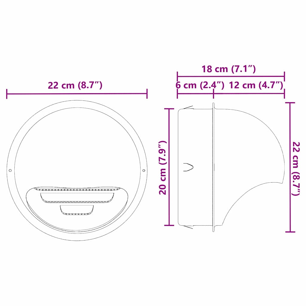 Luchtventilatieroosters 8 Pcs Zilver Roestvrij Staal