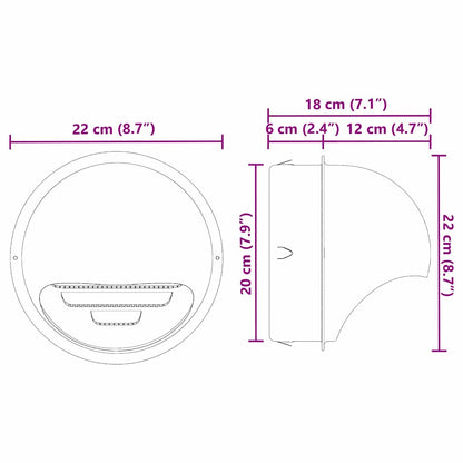 Luchtventilatieroosters 8 Pcs Zilver Roestvrij Staal