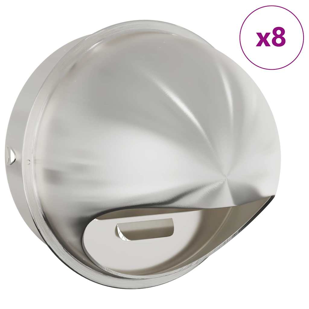 Luchtventilatieroosters 8 Pcs Zilver Roestvrij Staal