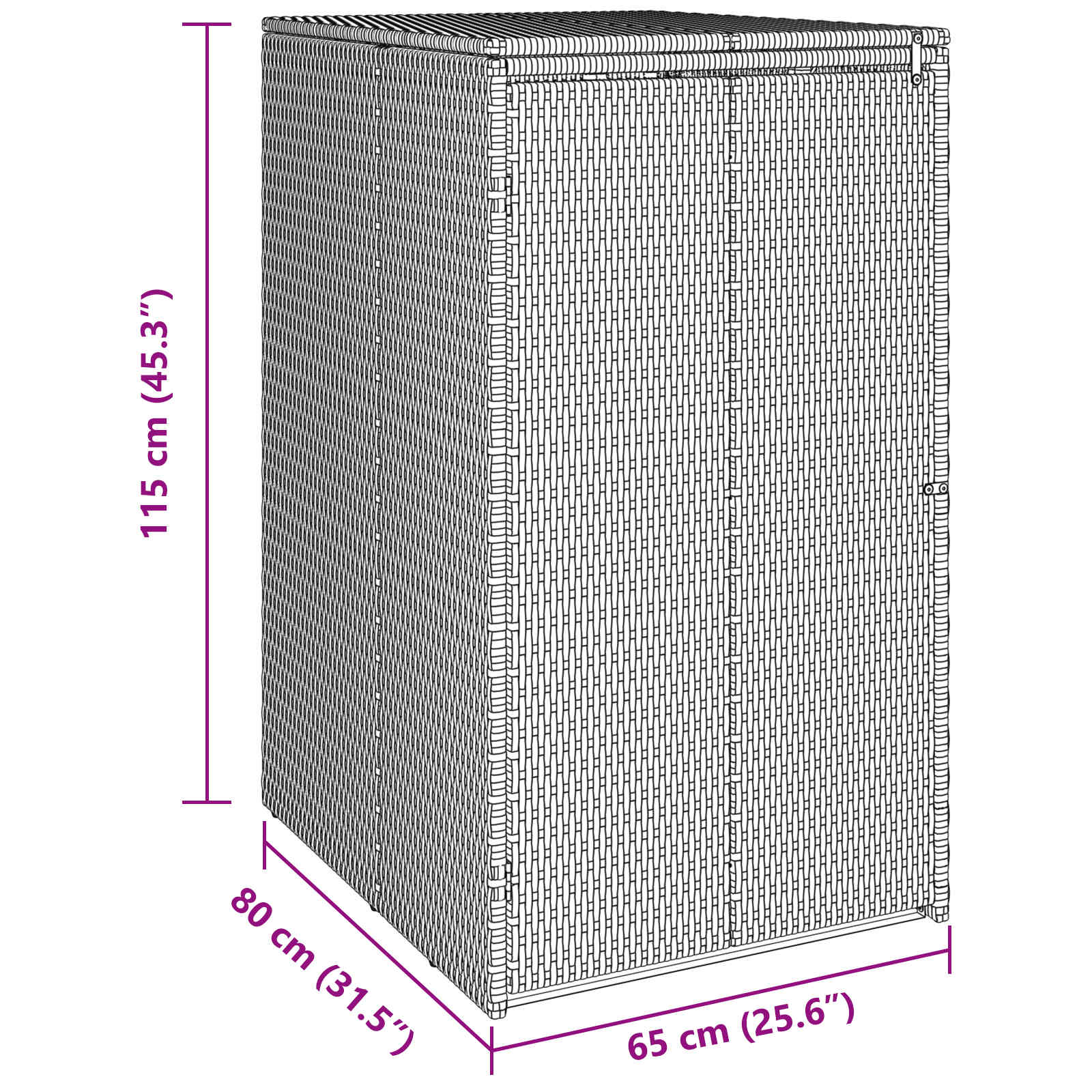Doos Afvalemmer Doos 65 X 80 X 115 Cm Polyetheen
