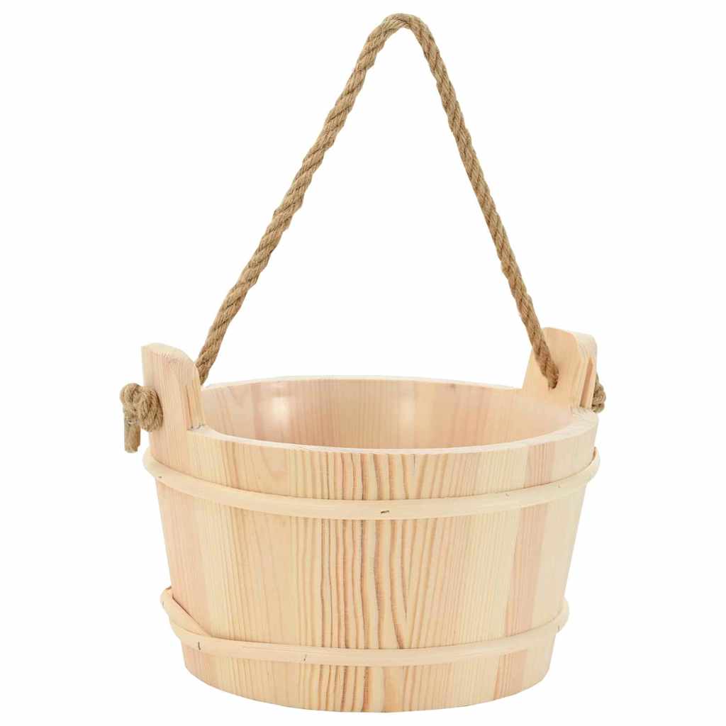 Sauna Emmer 2 Pcs Bruin Massief Den Hout En Hennep