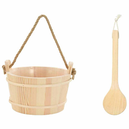 Sauna Emmer 2 Pcs Bruin Massief Den Hout En Hennep