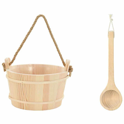 Sauna Emmer 2 Pcs Bruin Massief Den Hout En Hennep