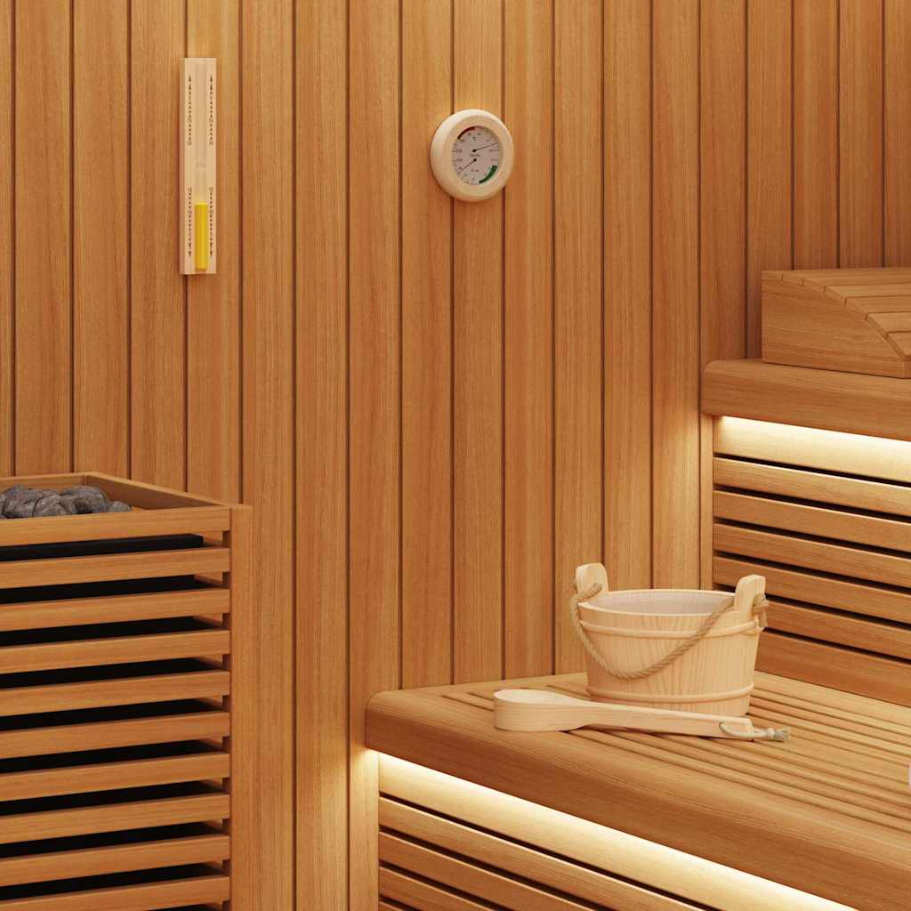Sauna Accessoire Set 4 Pcs Bruin Massief Den Hout En Hennep