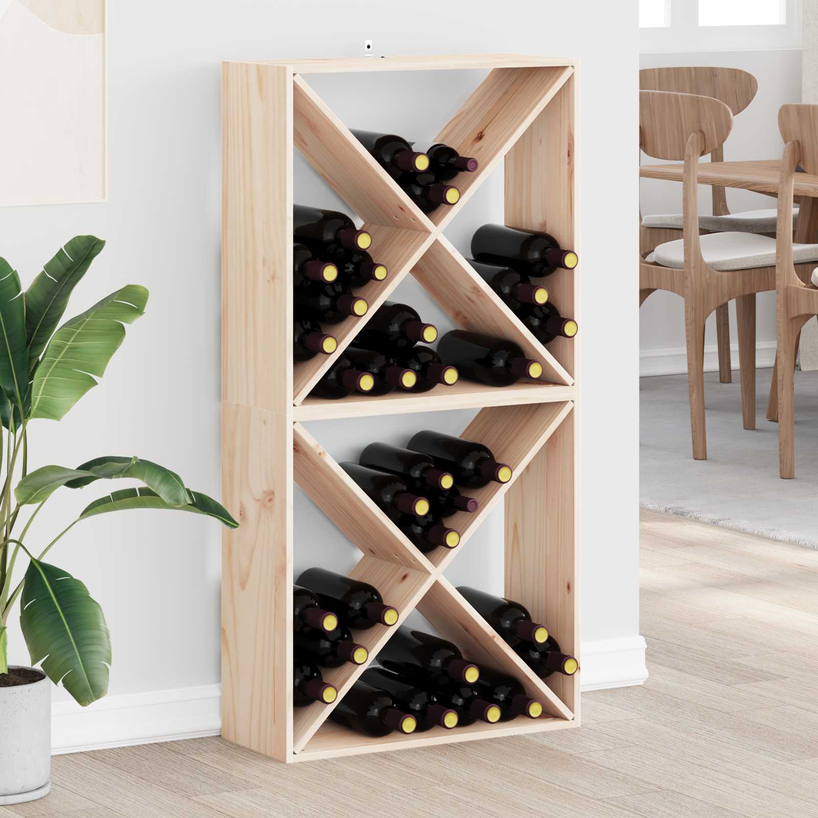 Wijnrek 4 Pcs 62 X 25 X 62 Cm Massief Grenenhout