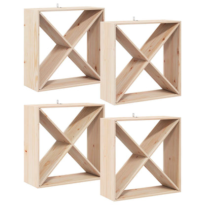 Wijnrek 4 Pcs 62 X 25 X 62 Cm Massief Grenenhout