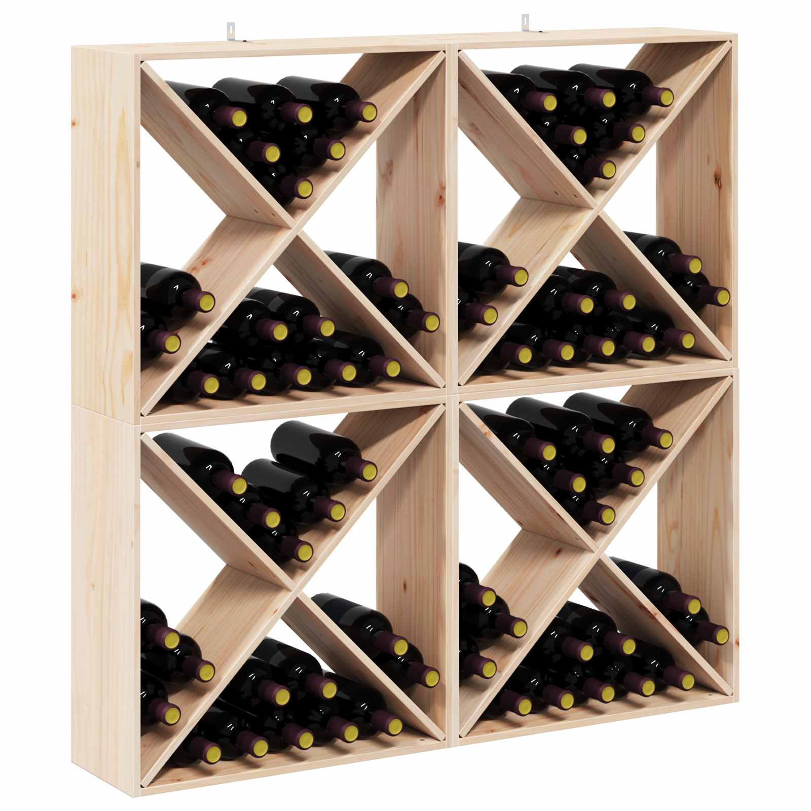 Wijnrek 4 Pcs 62 X 25 X 62 Cm Massief Grenenhout