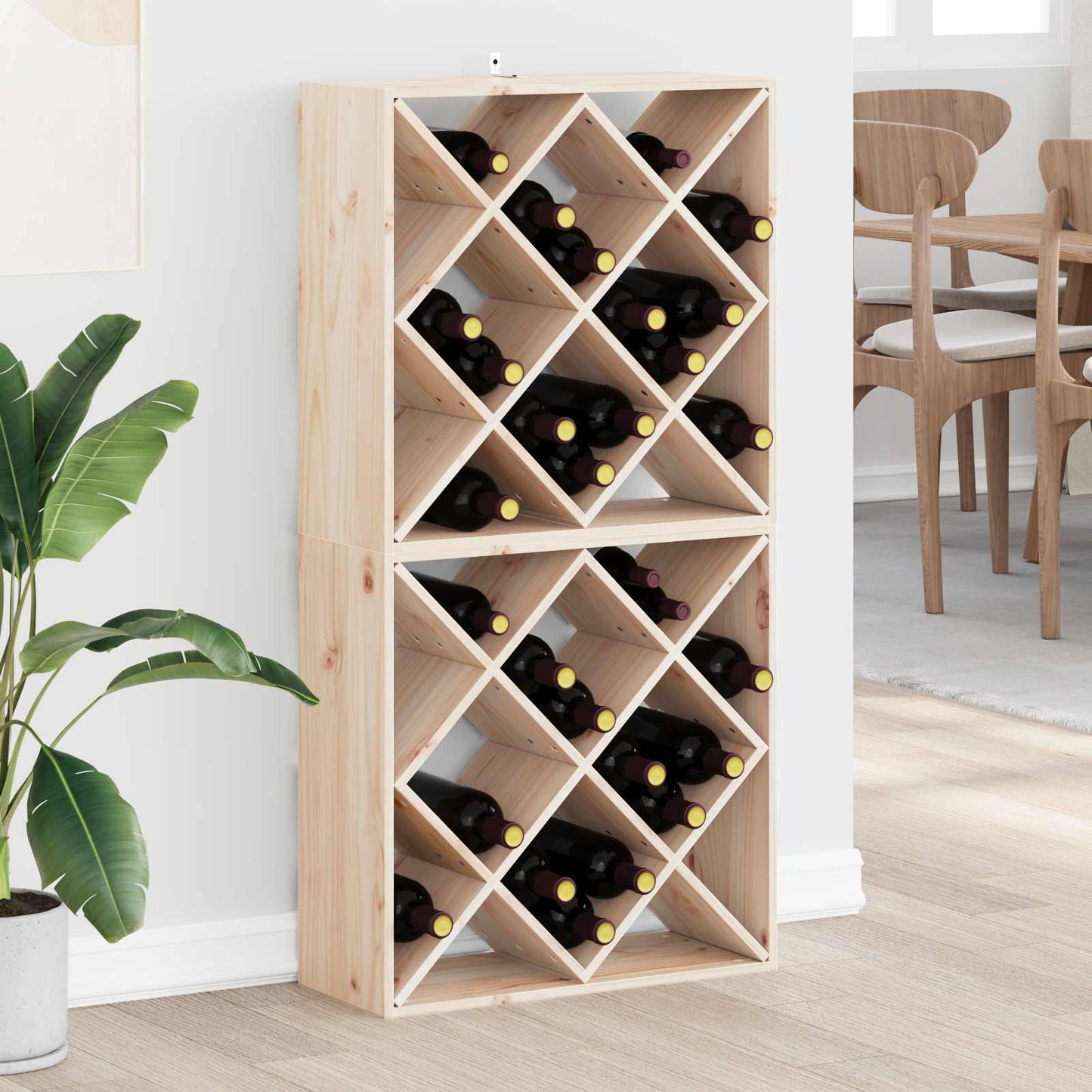 Wijnrek 4 Pcs 62 X 25 X 62 Cm Massief Grenenhout