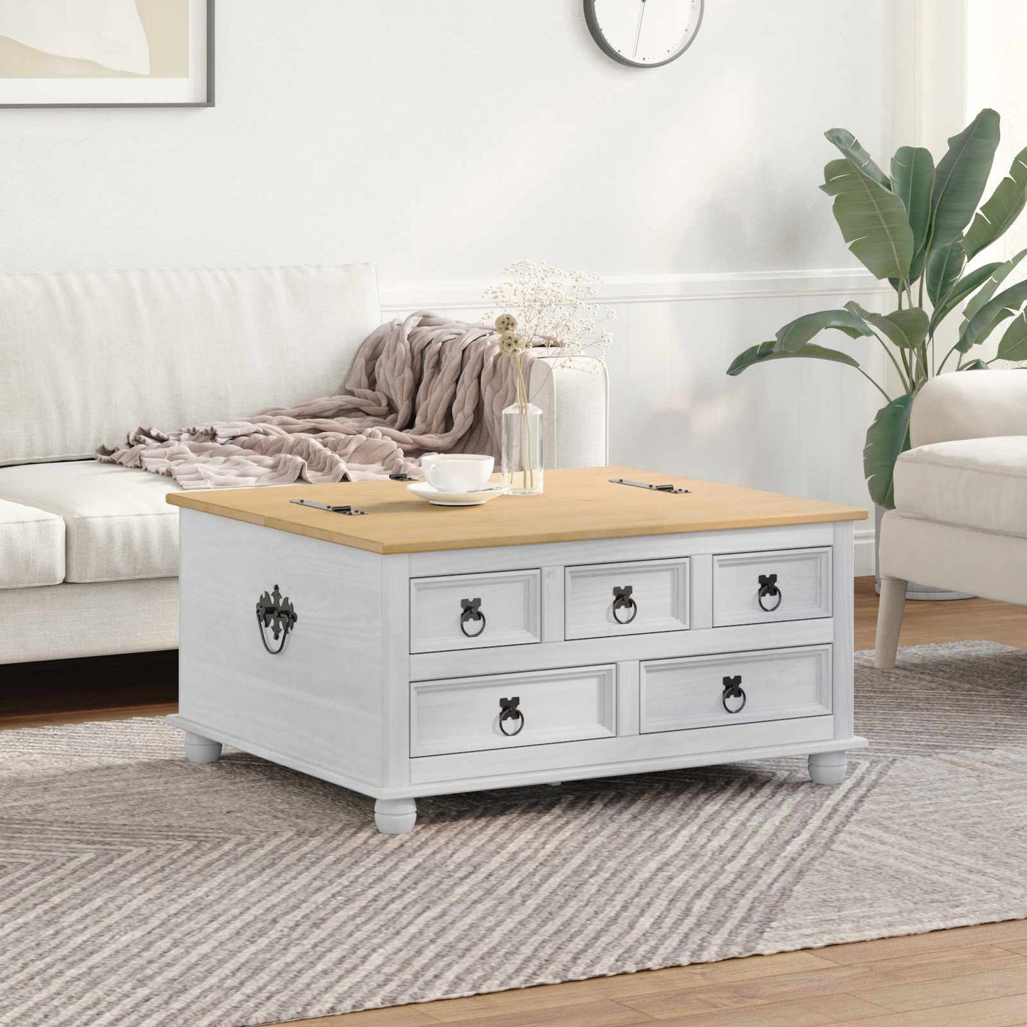 Opbergbox Corona 90X78X45 Cm Massief Grenenhout