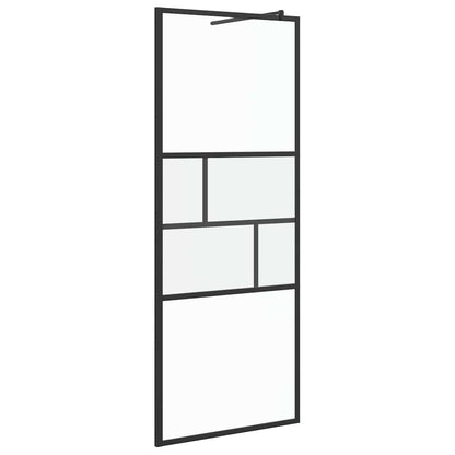 Inloopdouchewand 80 X 195 X 0.5 Cm Glas En Aluminium