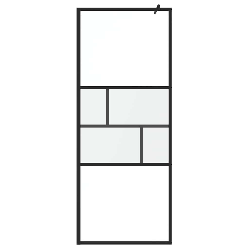 Inloopdouchewand 80 X 195 X 0.5 Cm Glas En Aluminium