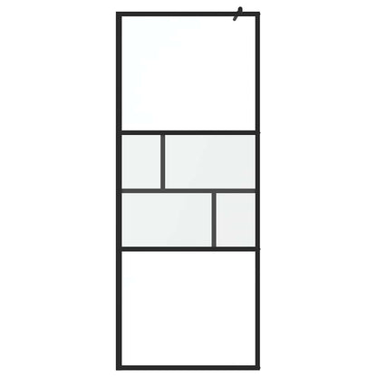Inloopdouchewand 80 X 195 X 0.5 Cm Glas En Aluminium