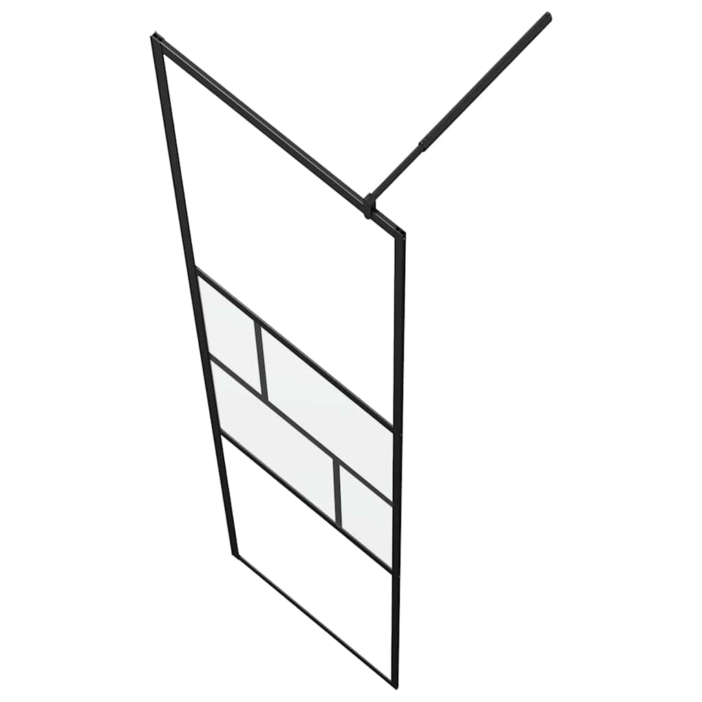 Inloopdouchewand 80 X 195 X 0.5 Cm Glas En Aluminium