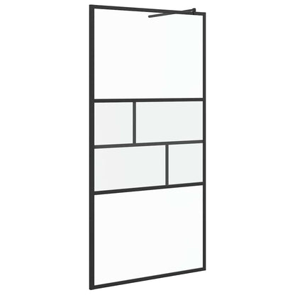 Inloopdouchewand 100 X 195 X 0,5 Cm Glas En Aluminium