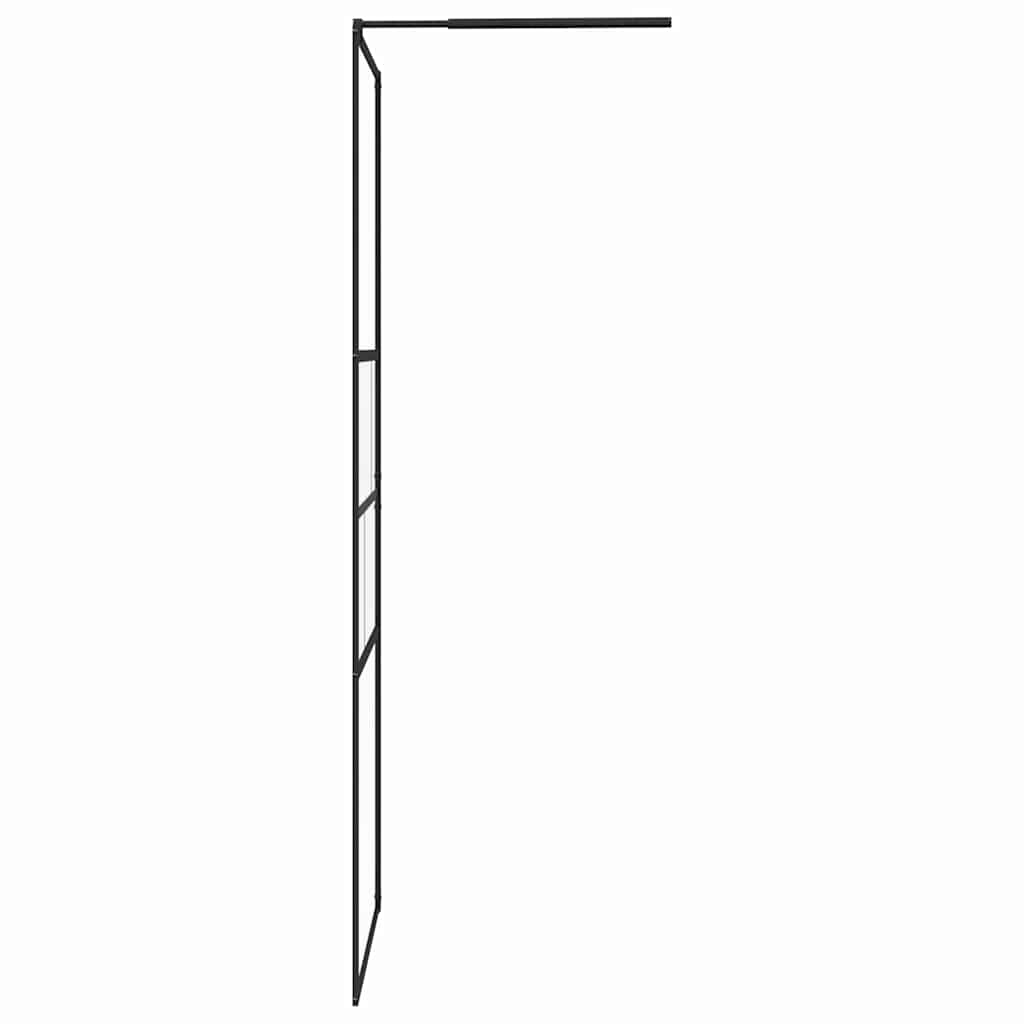 Inloopdouchewand 100 X 195 X 0,5 Cm Glas En Aluminium