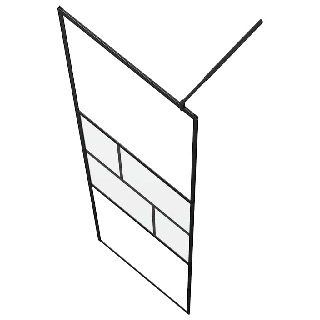 Inloopdouchewand 100 X 195 X 0,5 Cm Glas En Aluminium