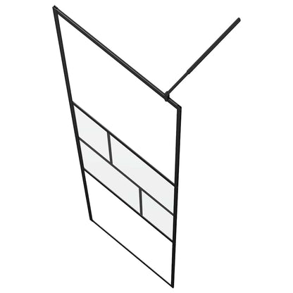 Inloopdouchewand 100 X 195 X 0,5 Cm Glas En Aluminium