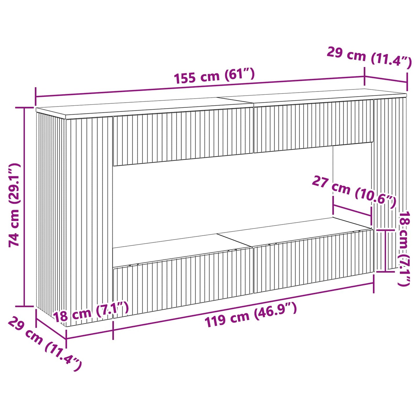 Wandtafel Geconstrueerd Hout