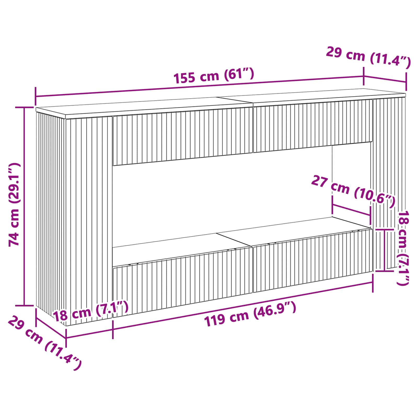 Wandtafel Geconstrueerd Hout
