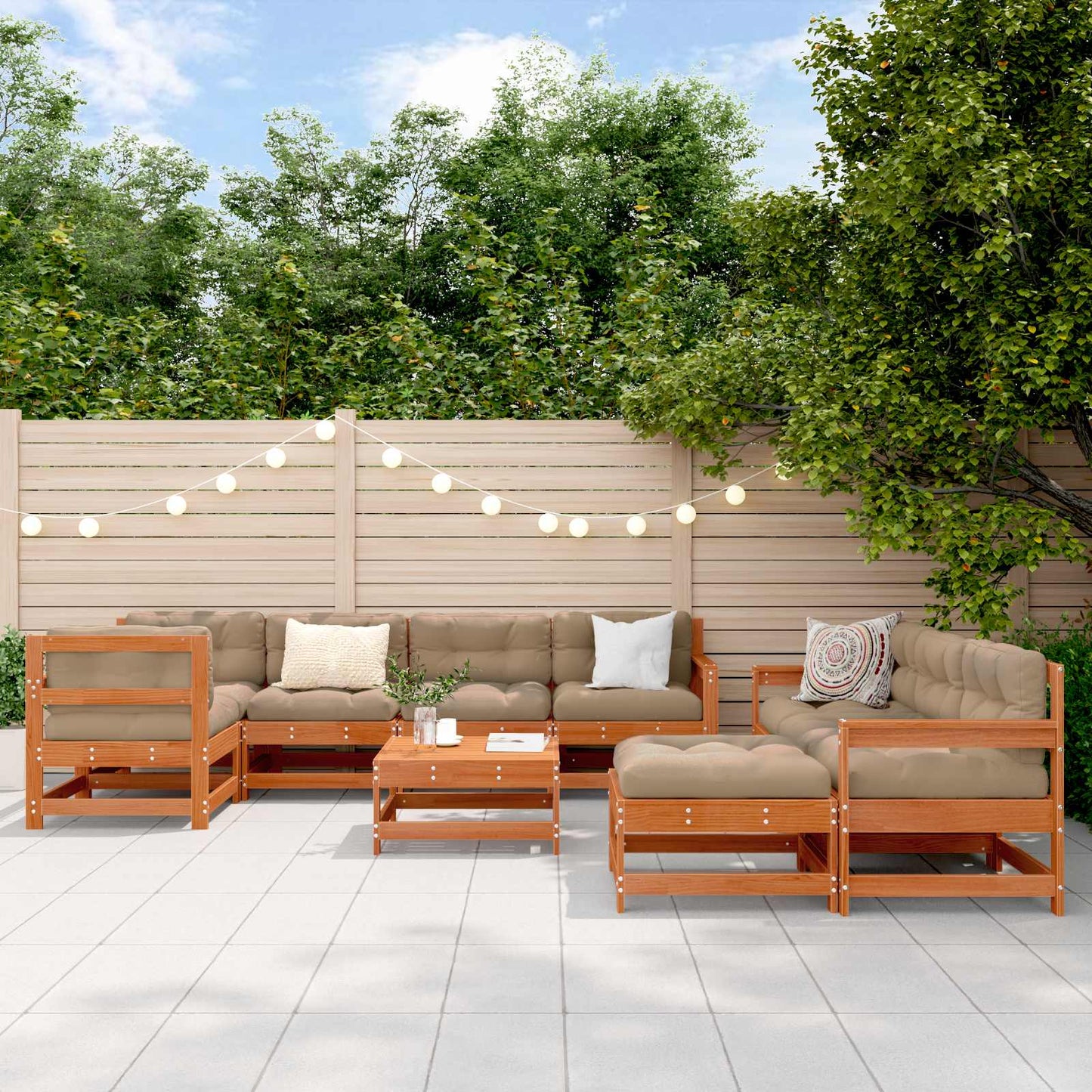Loungeset Massief Grenenhout