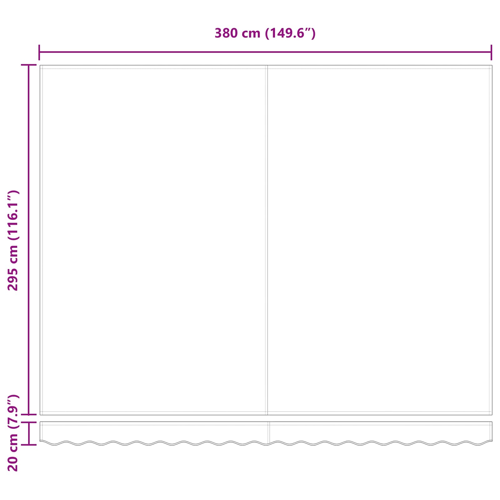 Inklapbare Luifel En 400 × 300 Cm Canvas En Aluminium