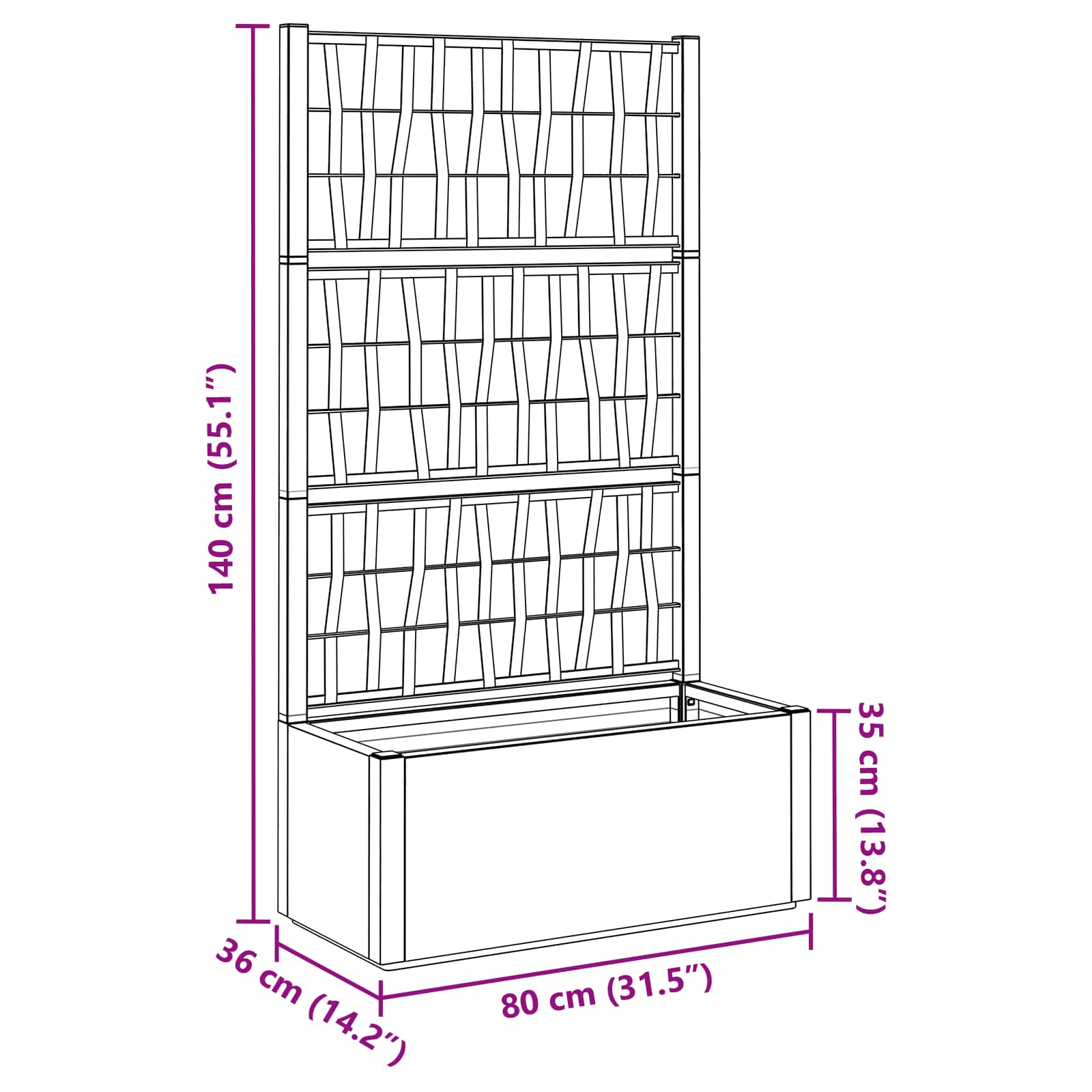 Tuinplanter Met Trellis Pp