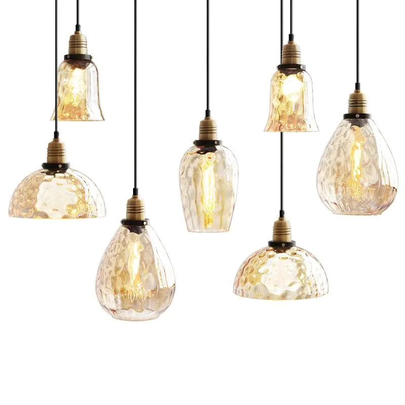 Nordic Vintage Glass Pendant Light for Restaurants & Cafes