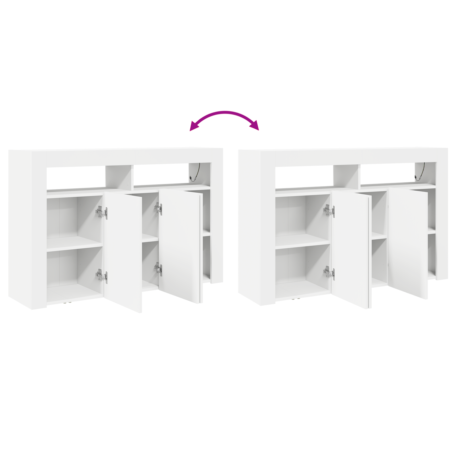 Dressoir 116 X 30 X 75 Cm Bewerkt Hout