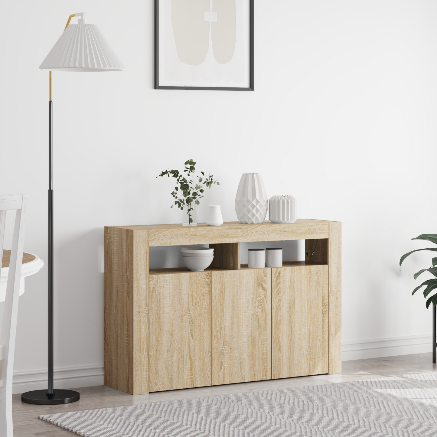 Dressoir 116 X 30 X 75 Cm Bewerkt Hout
