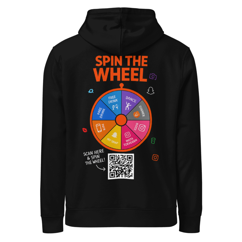 Spin the Wheel – The Ultimate Party Hoodie! 🎉