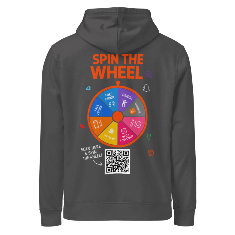 Spin the Wheel – The Ultimate Party Hoodie! 🎉